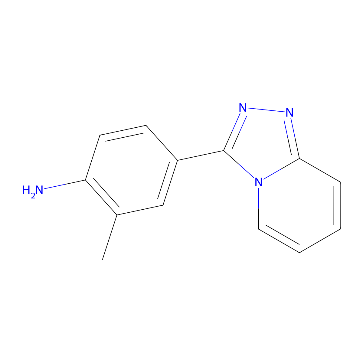 2-Methyl-4-{[1,2,4]triazolo[4,3-a]pyridin-3-yl}aniline molecular structure, CAS 1016839-90-9