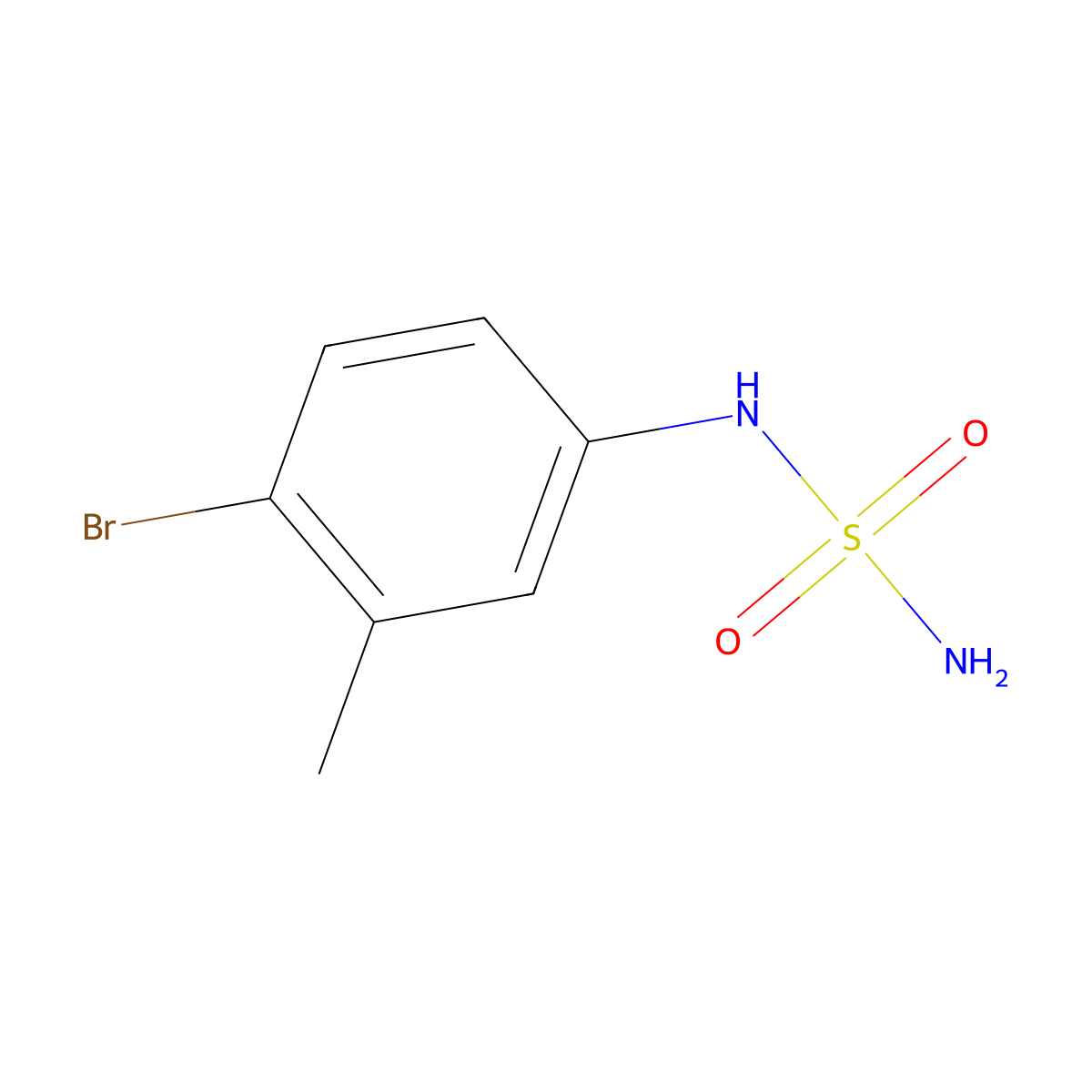 N-(4-Bromo-3-methylphenyl)aminosulfonamide molecular structure, CAS 1016840-61-1