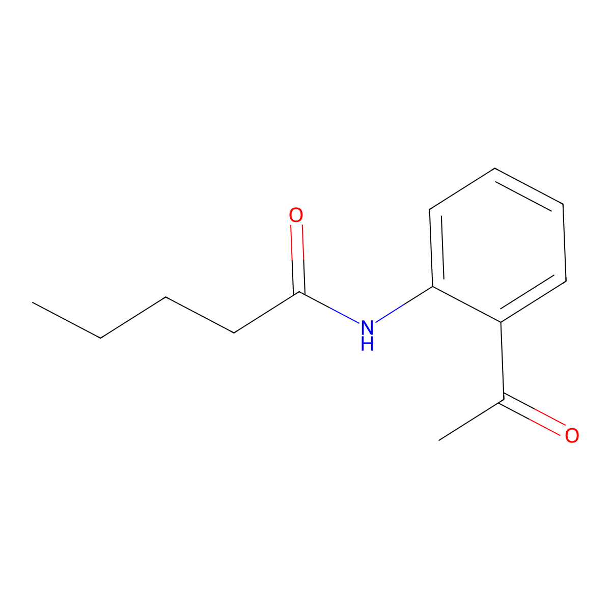 N-(2-acetylphenyl)pentanamide molecular structure, CAS 1016841-03-4