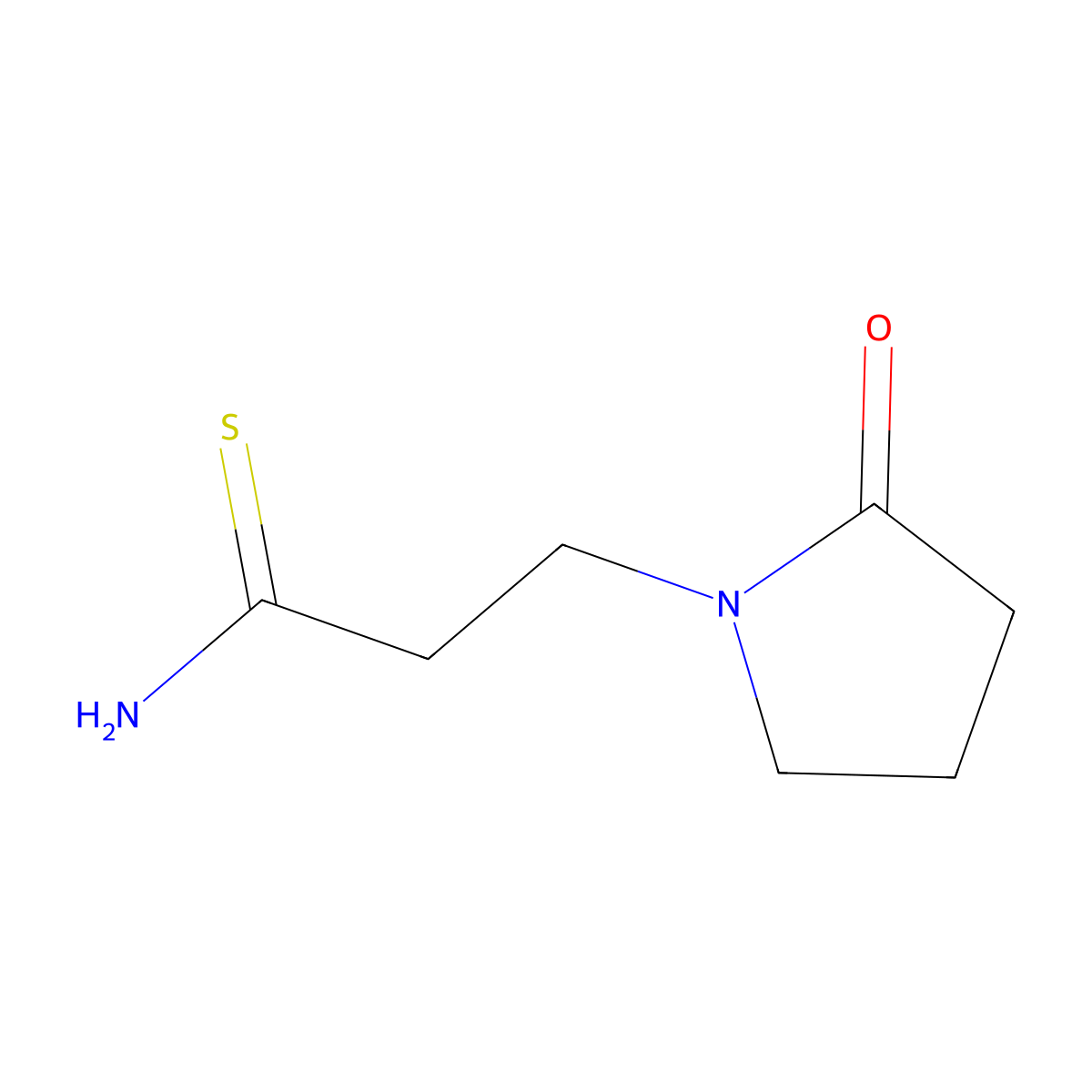 3-(2-Oxopyrrolidin-1-yl)propanethioamide molecular structure, CAS 1016841-80-7