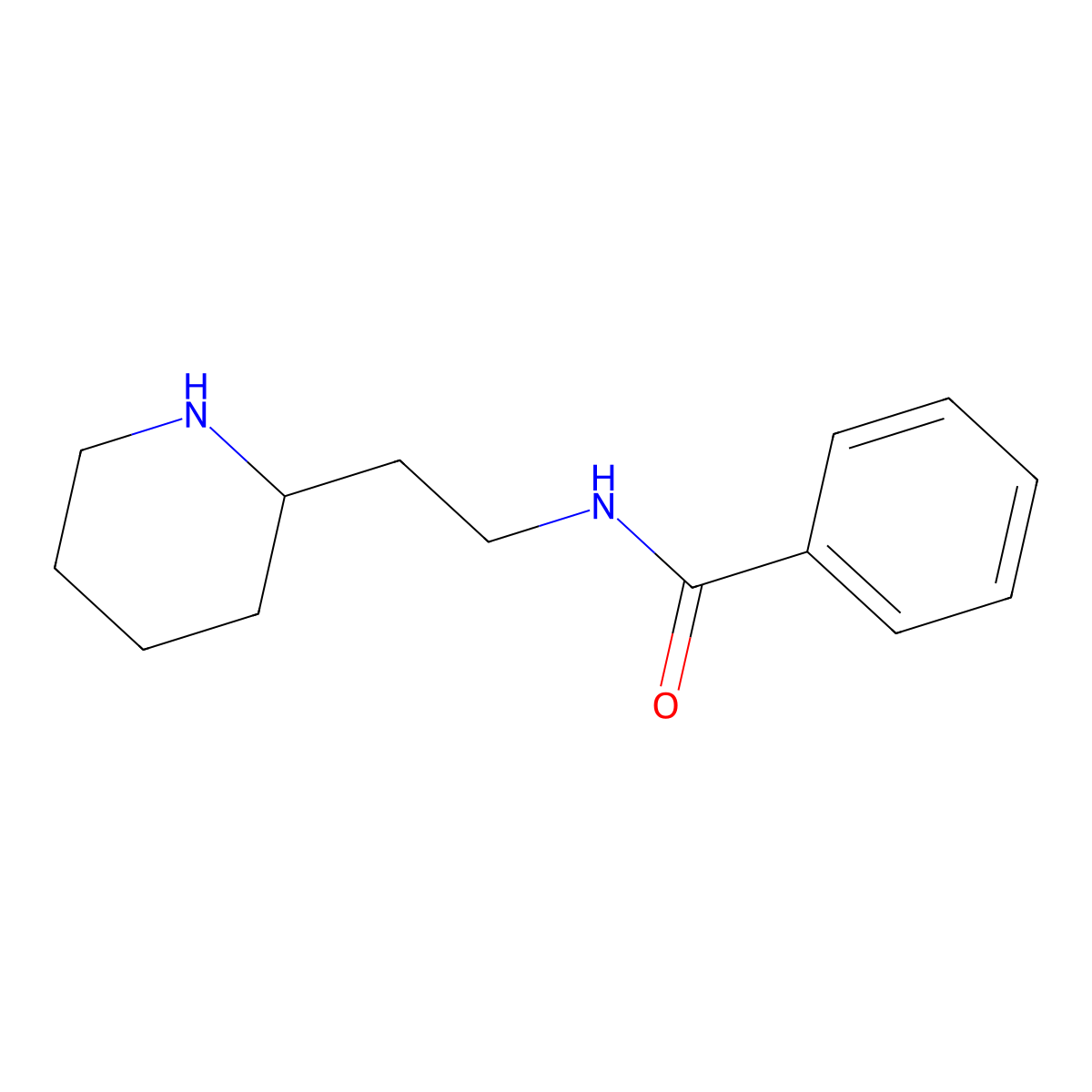 N-(2-(Piperidin-2-yl)ethyl)benzamide molecular structure, CAS 1016842-36-6