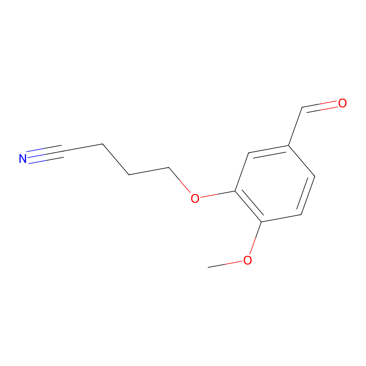 4-(5-Formyl-2-methoxyphenoxy)butanenitrile molecular structure, CAS 1016842-76-4