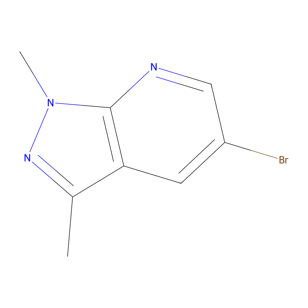 5-bromo-1,3-dimethyl-1H-pyrazolo(3,4-b)pyridine molecular structure, CAS 1016842-99-1