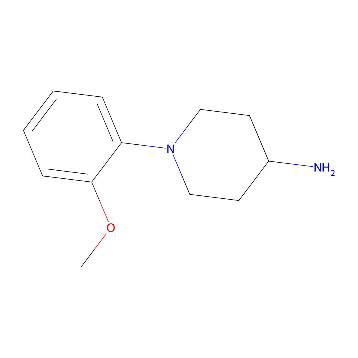 1-(2-Methoxyphenyl)piperidin-4-amine molecular structure, CAS 1016843-47-2