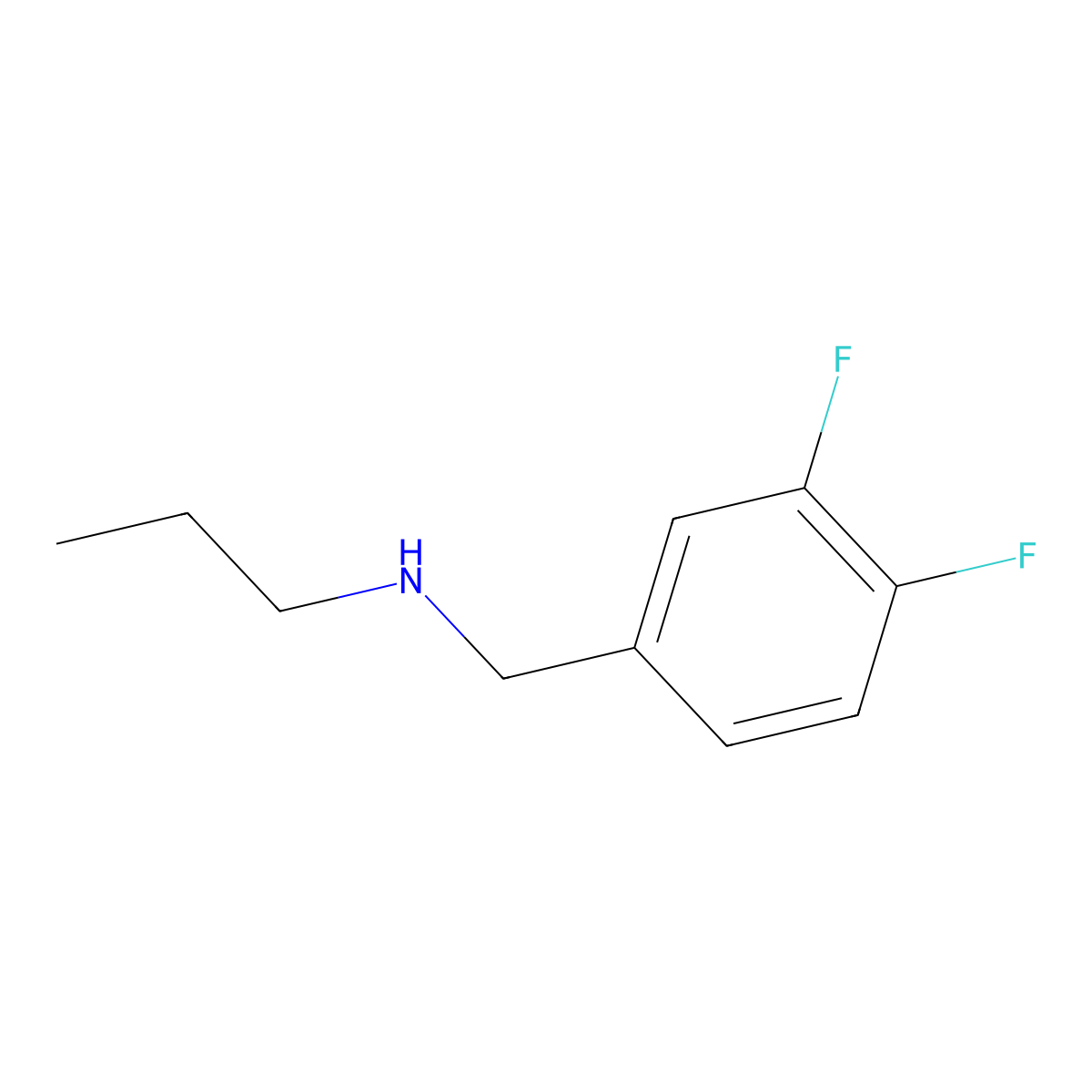 [(3,4-Difluorophenyl)methyl](propyl)amine molecular structure, CAS 1016843-69-8