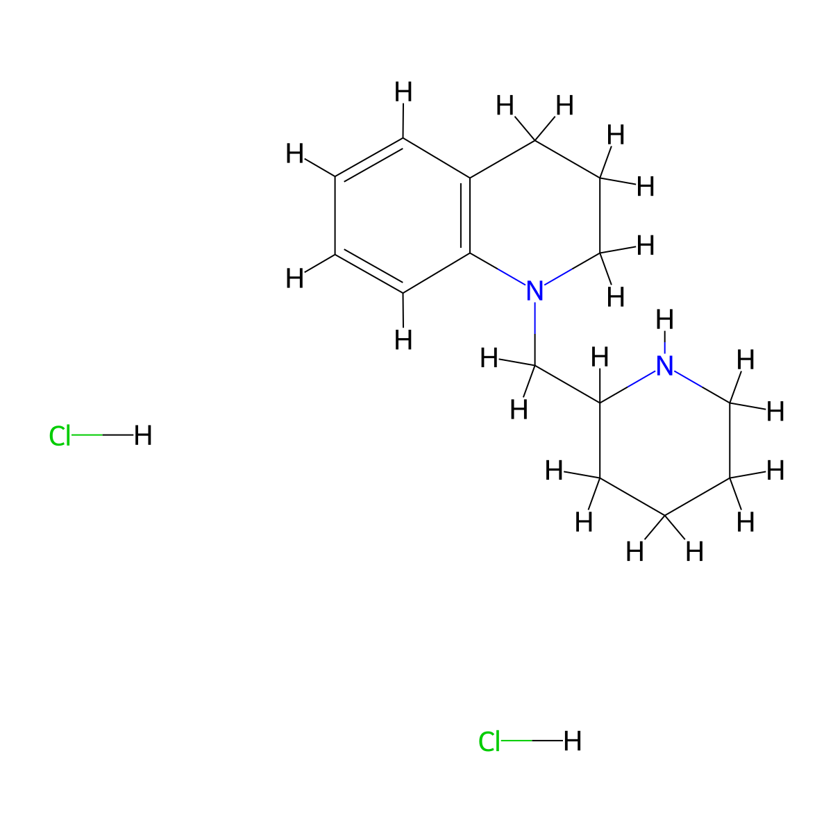 1-(2-Piperidinylmethyl)-1,2,3,4-tetrahydroquinoline dihydrochloride molecular structure, CAS 1016843-75-6
