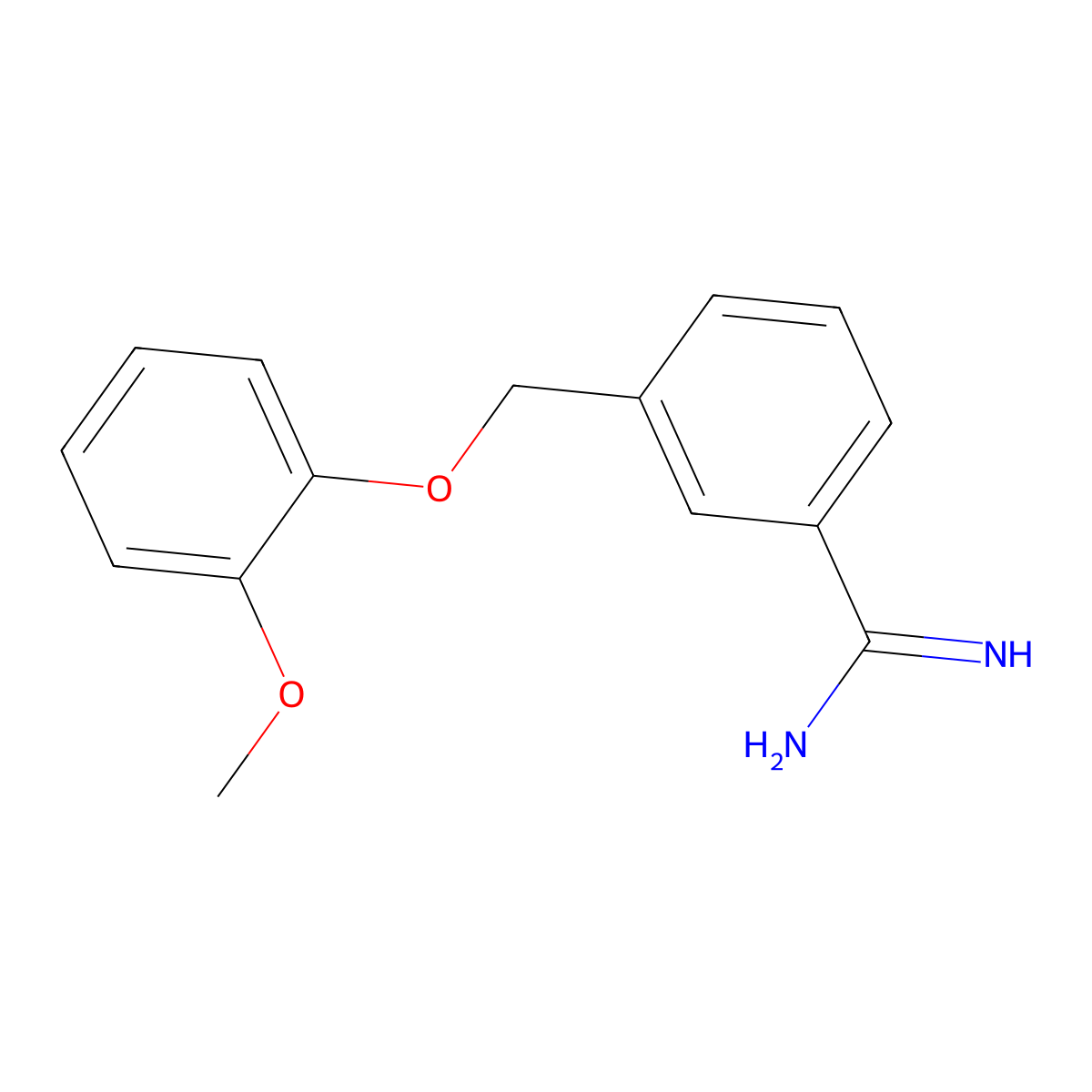 3-[(2-Methoxyphenoxy)methyl]benzene-1-carboximidamide molecular structure, CAS 1016843-85-8