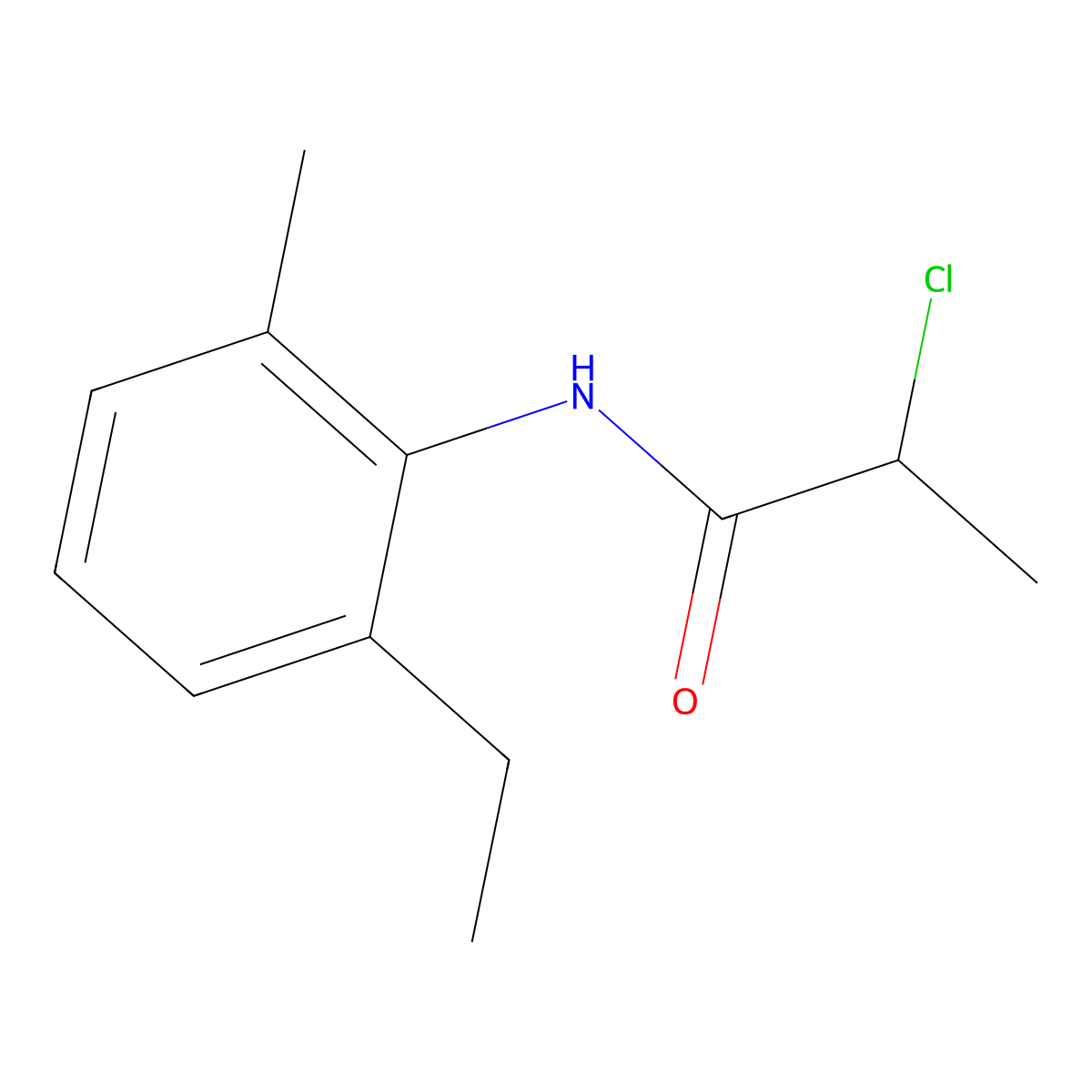 2-Chloro-N-(2-ethyl-6-methylphenyl)propanamide molecular structure, CAS 1016846-24-4