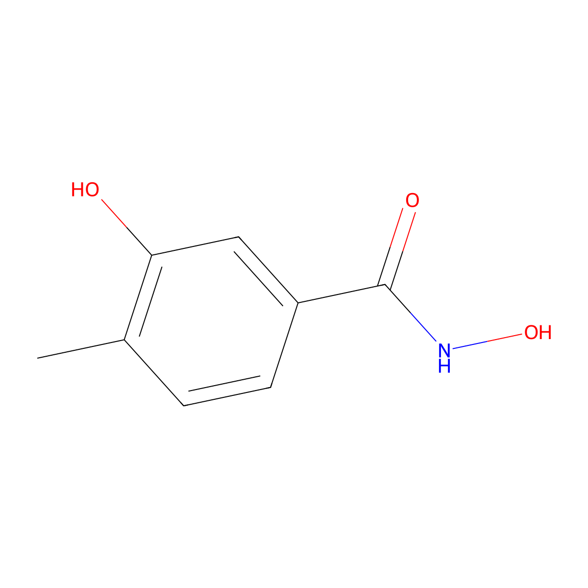 N,3-dihydroxy-4-methylbenzamide molecular structure, CAS 1016847-61-2
