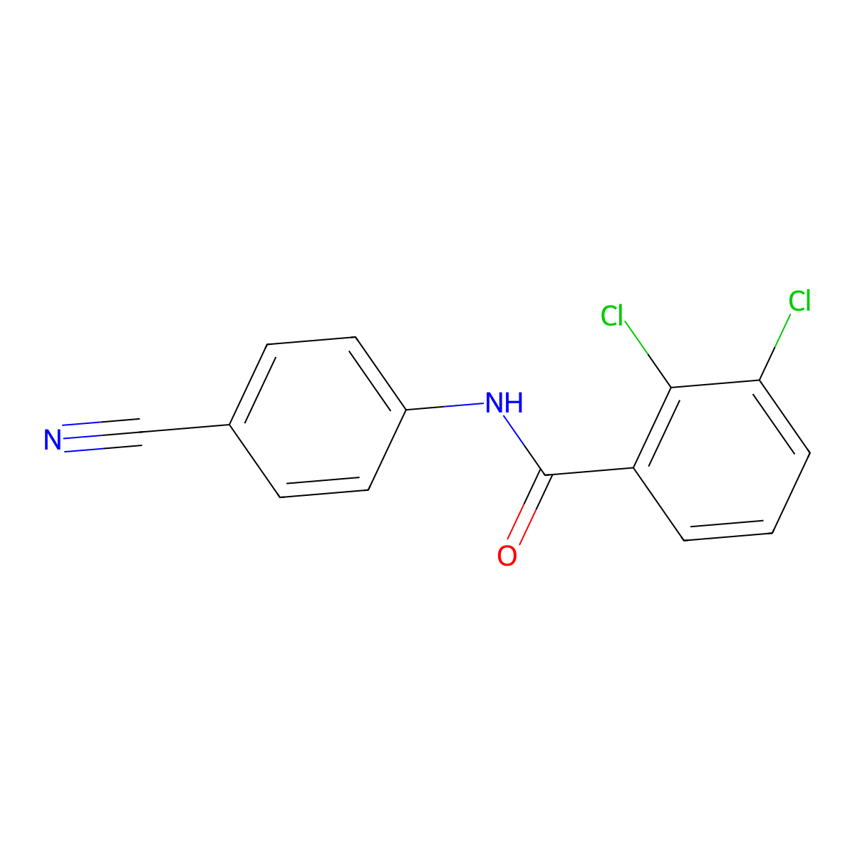 2,3-dichloro-N-(4-cyanophenyl)benzamide molecular structure, CAS 1016847-64-5