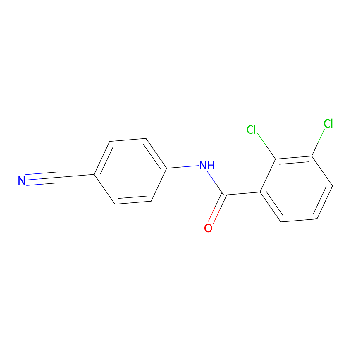 2,3-dichloro-N-(4-cyanophenyl)benzamide molecular structure, CAS 1016847-64-5