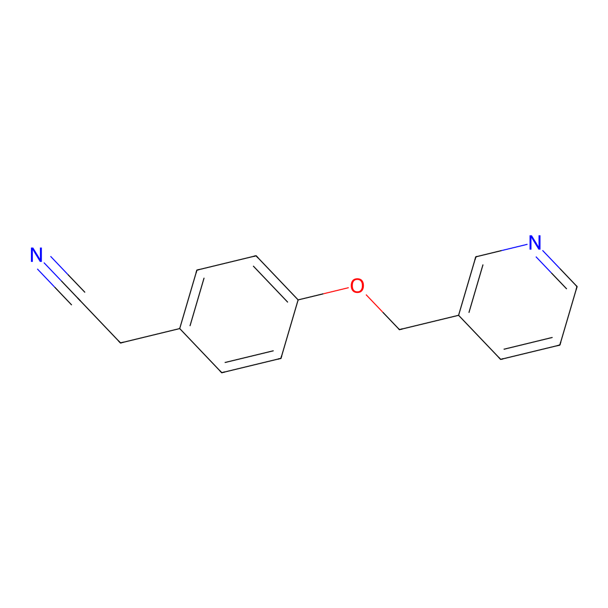 2-[4-(Pyridin-3-ylmethoxy)phenyl]acetonitrile molecular structure, CAS 1016850-10-4