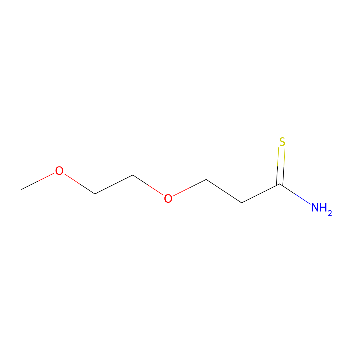 3-(2-Methoxyethoxy)propanethioamide molecular structure, CAS 1016850-44-4