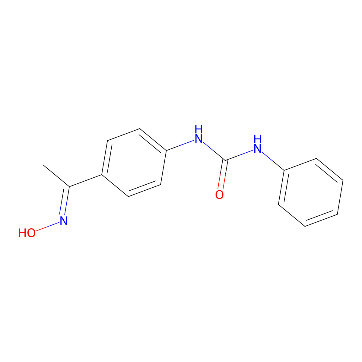 3-{4-[1-(Hydroxyimino)ethyl]phenyl}-1-phenylurea molecular structure, CAS 1016852-21-3