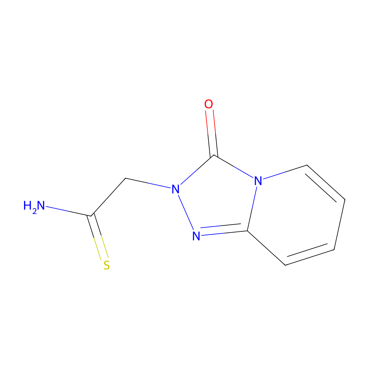 2-(3-oxo-2H,3H-(1,2,4)triazolo(4,3-a)pyridin-2-yl)ethanethioamide molecular structure, CAS 1016852-31-5
