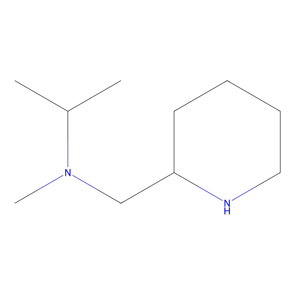 N-methyl-N-(piperidin-2-ylmethyl)propan-2-amine molecular structure, CAS 1016853-51-2