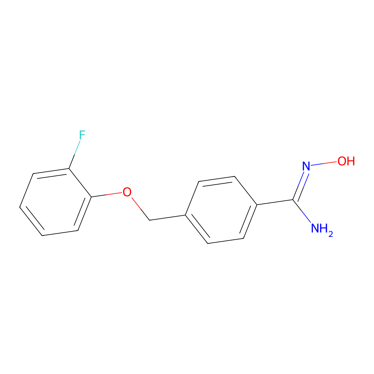 4-(2-fluorophenoxymethyl)-N'-hydroxybenzene-1-carboximidamide molecular structure, CAS 1016853-56-7