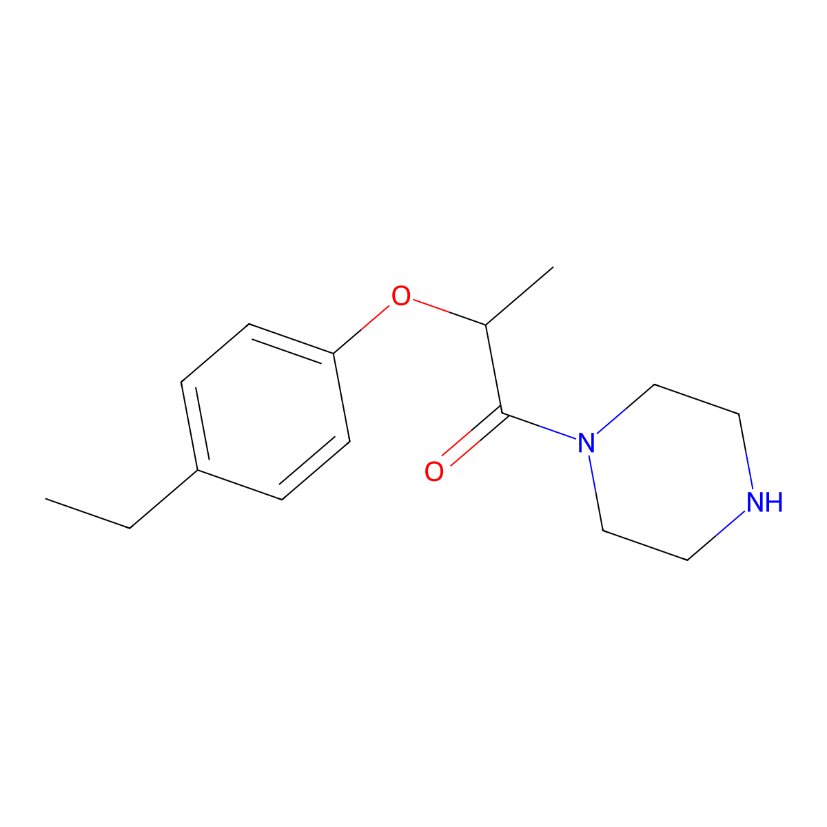 2-(4-Ethylphenoxy)-1-(piperazin-1-YL)propan-1-one molecular structure, CAS 1016853-66-9