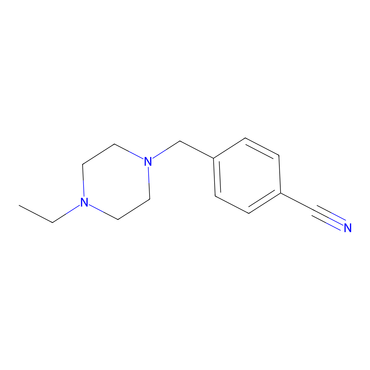 4-[(4-Ethylpiperazin-1-yl)methyl]benzonitrile molecular structure, CAS 1016853-87-4