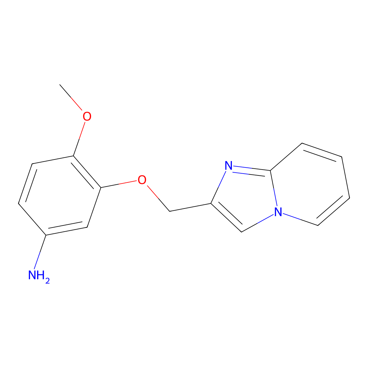 3-({Imidazo[1,2-a]pyridin-2-yl}methoxy)-4-methoxyaniline molecular structure, CAS 1016854-05-9
