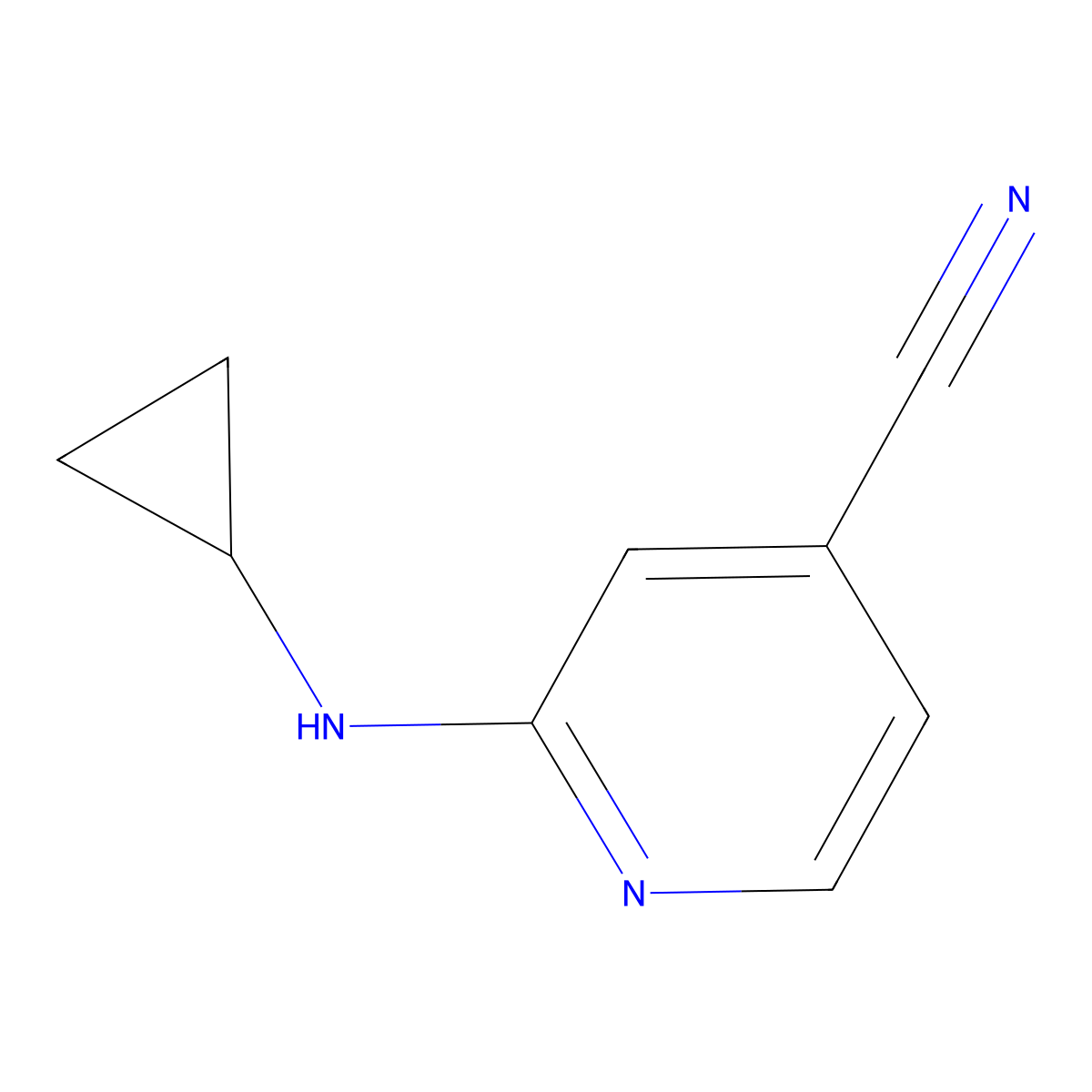 2-(Cyclopropylamino)pyridine-4-carbonitrile molecular structure, CAS 1016855-14-3