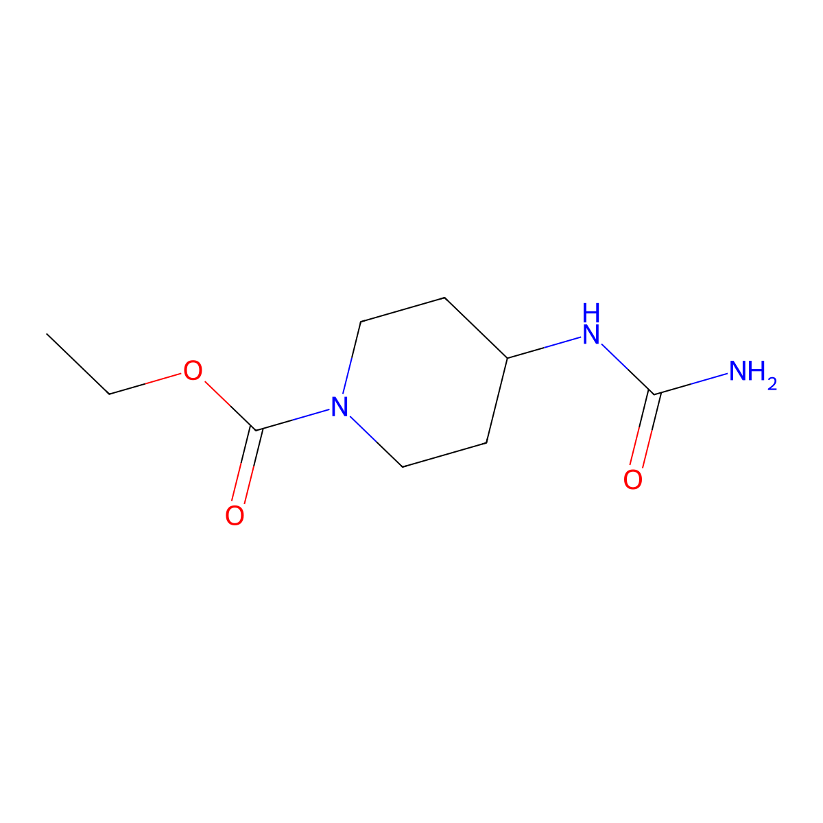 Ethyl 4-(carbamoylamino)piperidine-1-carboxylate molecular structure, CAS 1016857-27-4