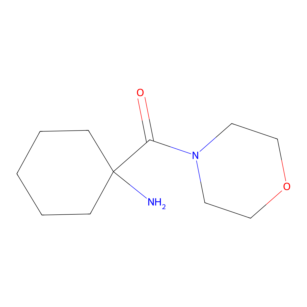 1-(Morpholine-4-carbonyl)cyclohexan-1-amine molecular structure, CAS 1016857-95-6