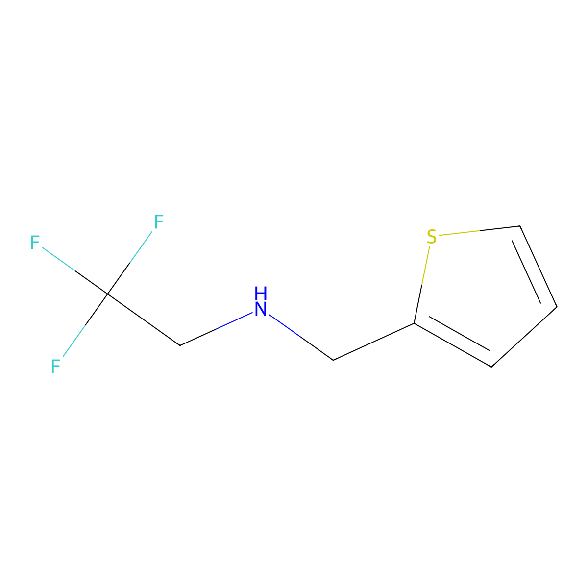 N-(Thien-2-ylmethyl)-N-(2,2,2-trifluoroethyl)amine molecular structure, CAS 1016857-97-8