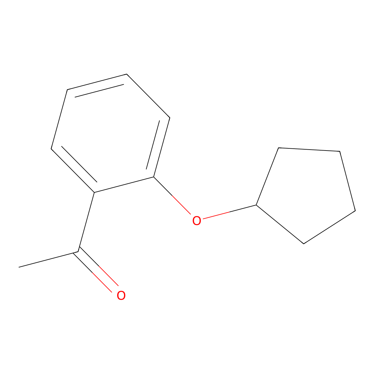 1-[2-(Cyclopentyloxy)phenyl]ethanone molecular structure, CAS 1016858-12-0
