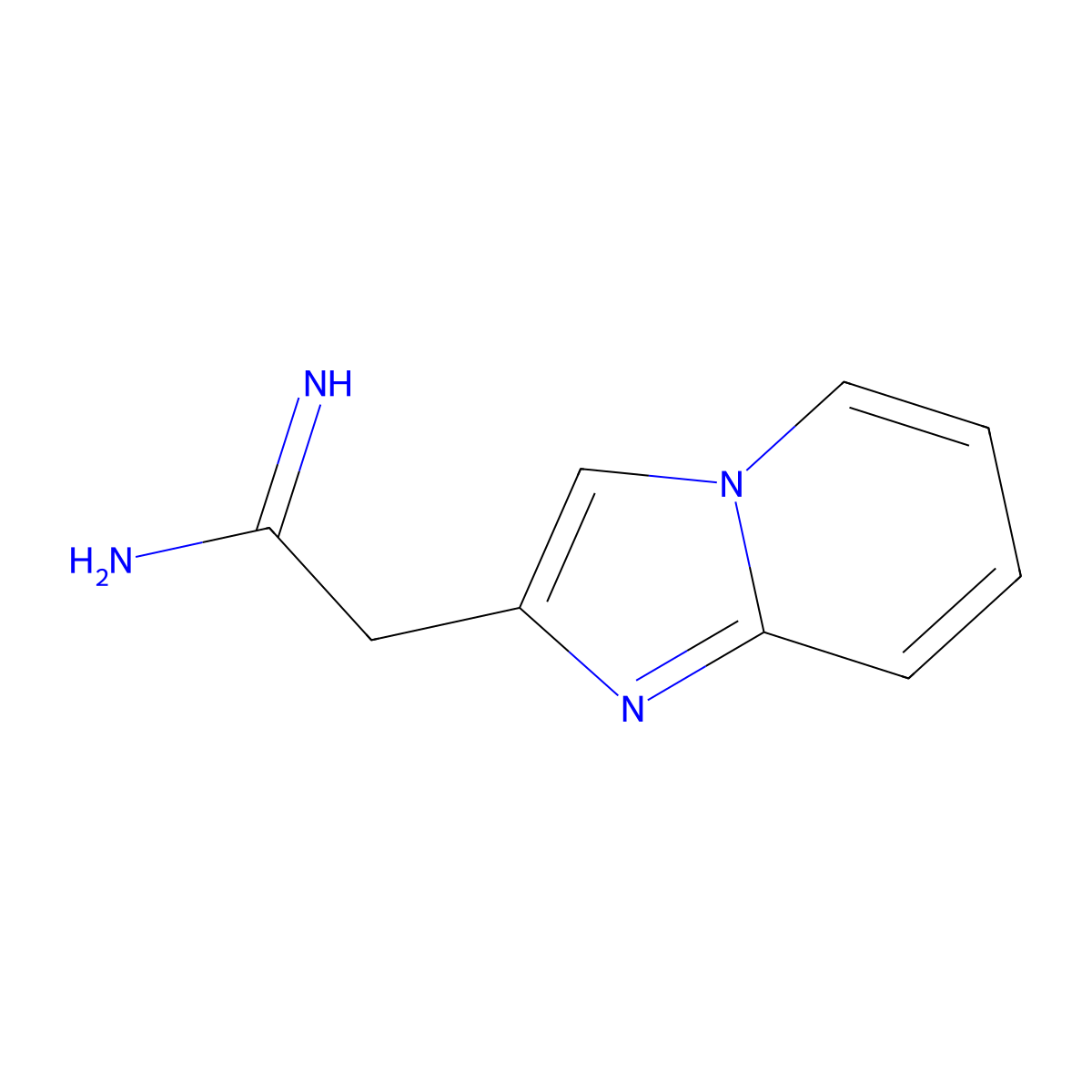2-(Imidazo[1,2-a]pyridin-2-yl)acetimidamide molecular structure, CAS 1016858-25-5