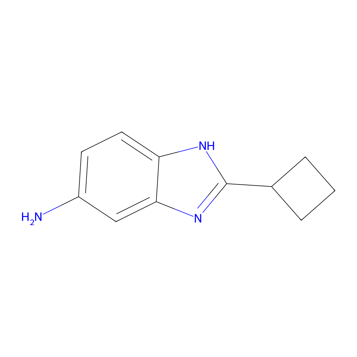 2-cyclobutyl-1H-1,3-benzodiazol-5-amine molecular structure, CAS 1016858-66-4