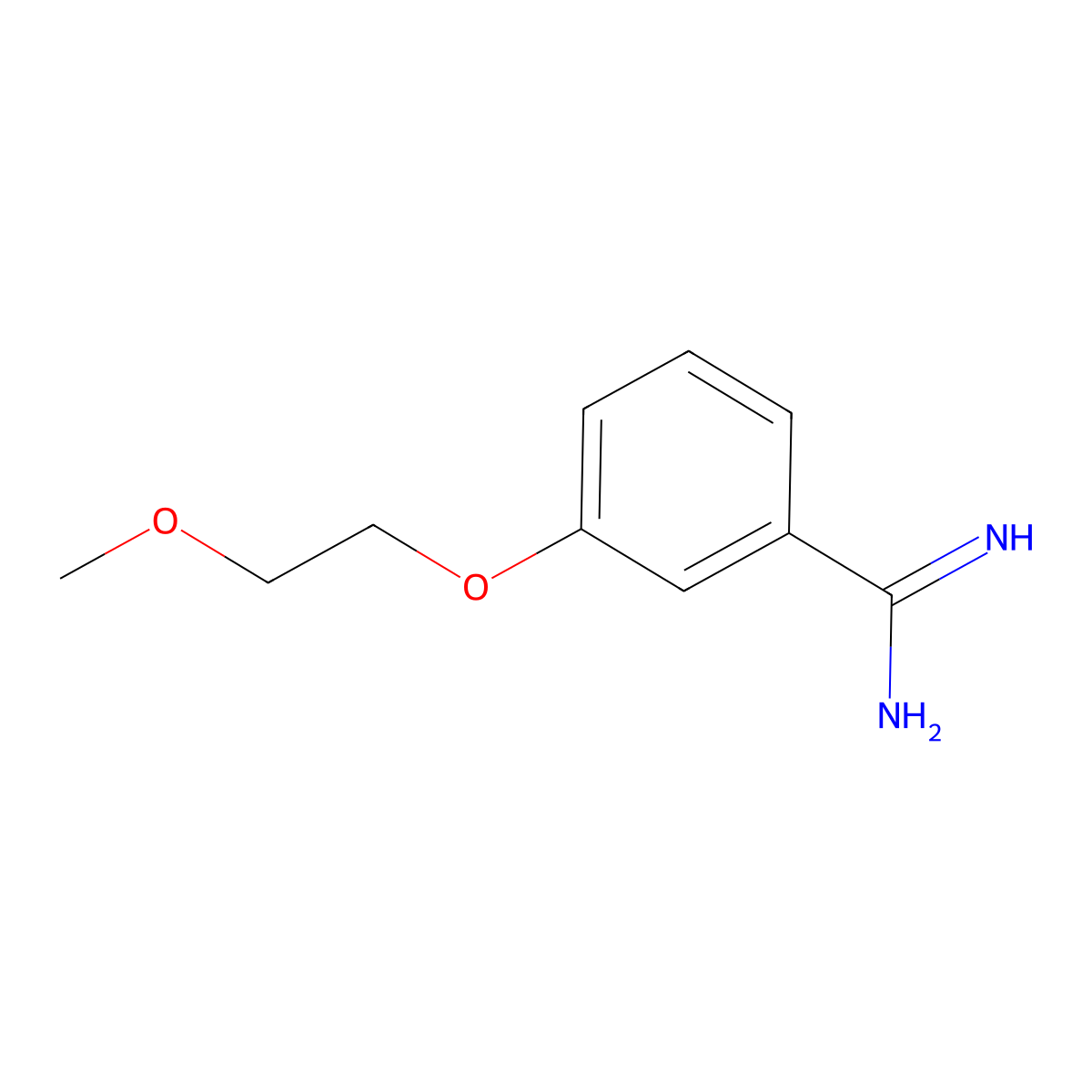 3-(2-Methoxyethoxy)benzene-1-carboximidamide molecular structure, CAS 1016859-17-8