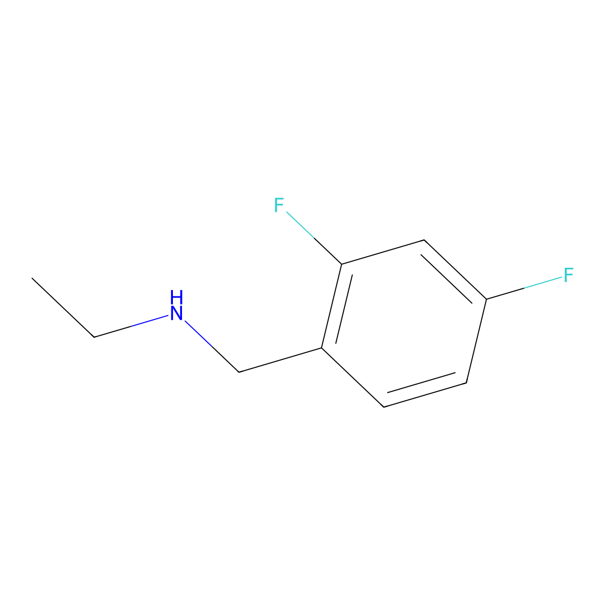[(2,4-Difluorophenyl)methyl](ethyl)amine molecular structure, CAS 1016859-58-7