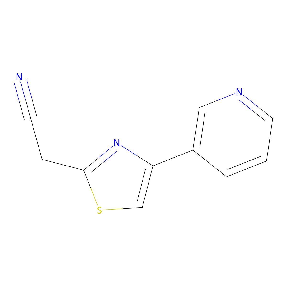 2-(4-(Pyridin-3-yl)thiazol-2-yl)acetonitrile molecular structure, CAS 1016859-62-3
