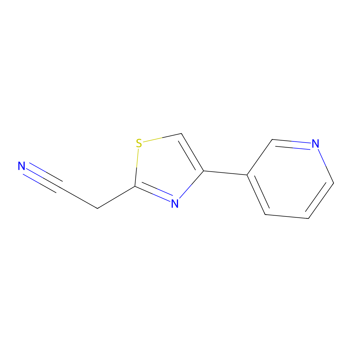 2-(4-(Pyridin-3-yl)thiazol-2-yl)acetonitrile molecular structure, CAS 1016859-62-3