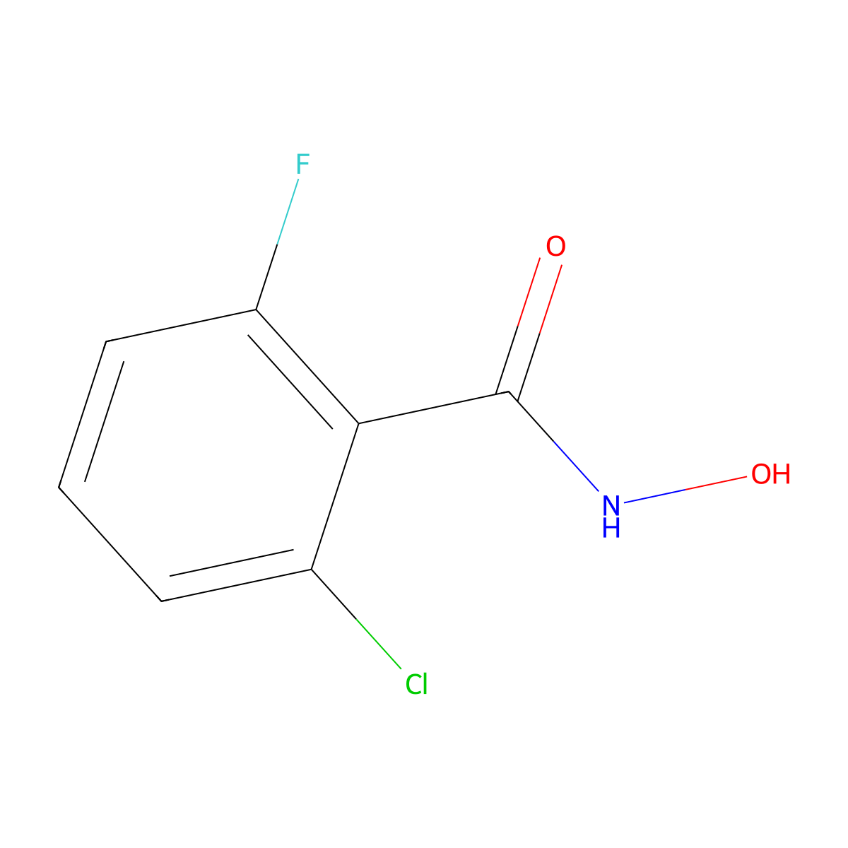 2-chloro-6-fluoro-N-hydroxybenzamide molecular structure, CAS 1016860-39-1