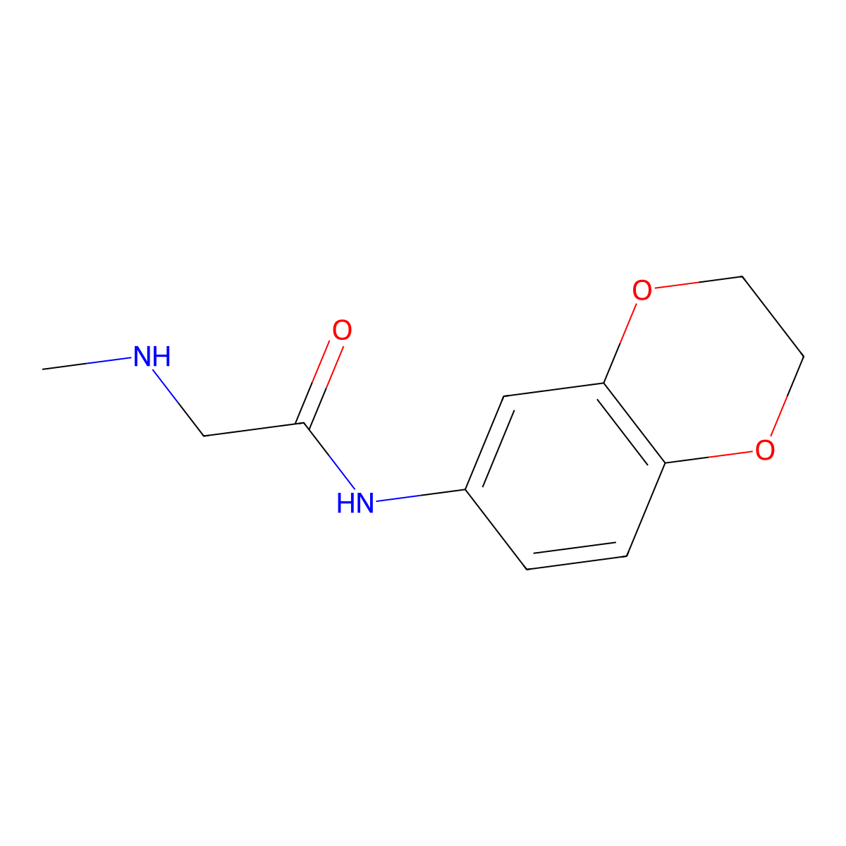 N-(2,3-dihydro-1,4-benzodioxin-6-yl)-2-(methylamino)acetamide molecular structure, CAS 1016860-96-0
