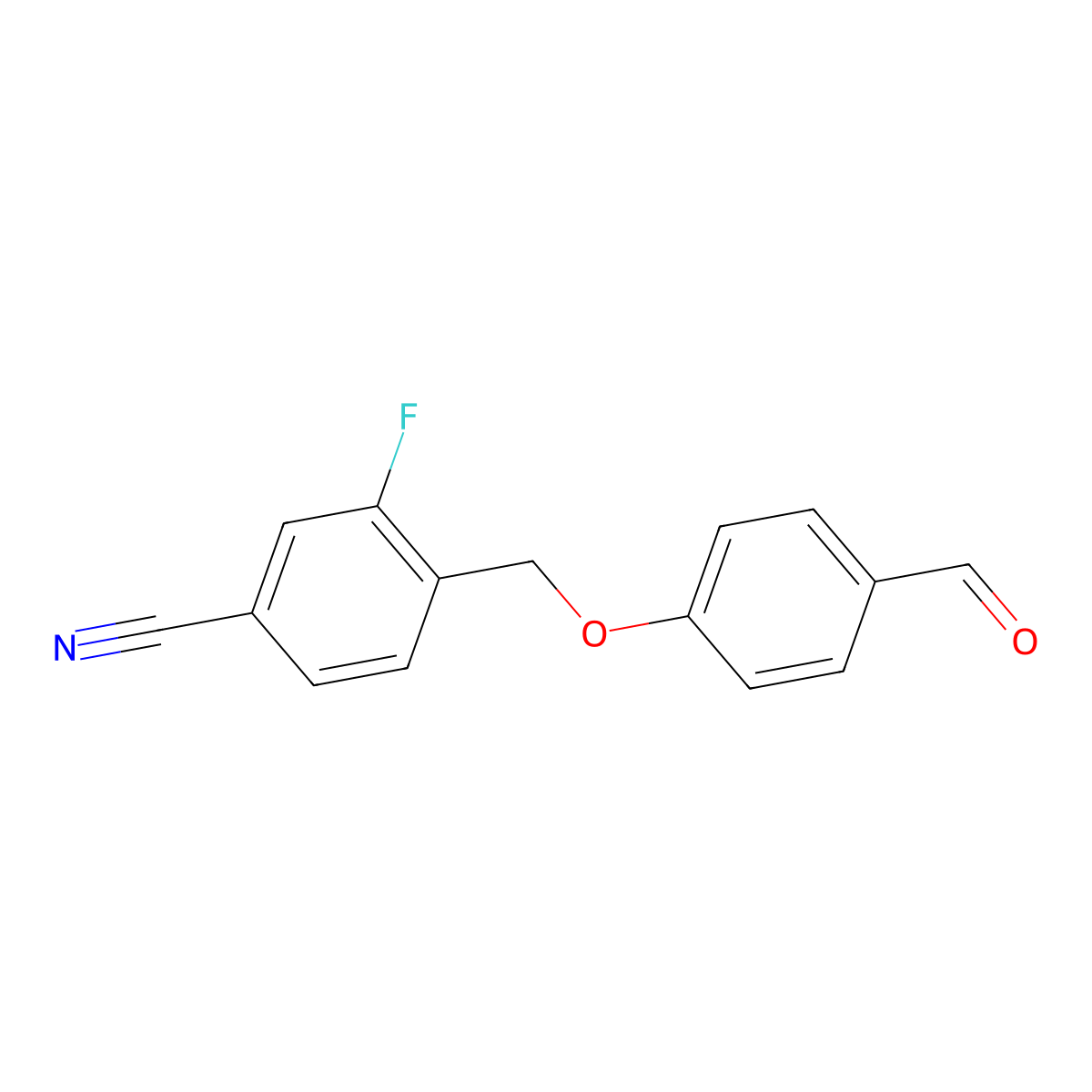 3-Fluoro-4-((4-formylphenoxy)methyl)benzonitrile molecular structure, CAS 1016861-61-2