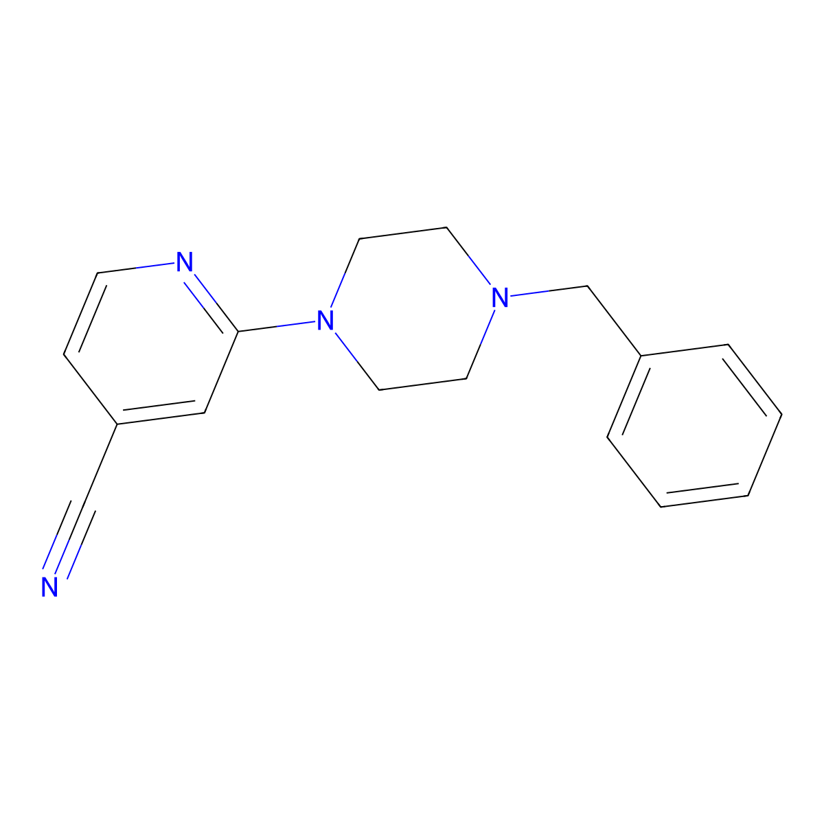 2-(4-Benzylpiperazin-1-yl)isonicotinonitrile molecular structure, CAS 1016862-98-8