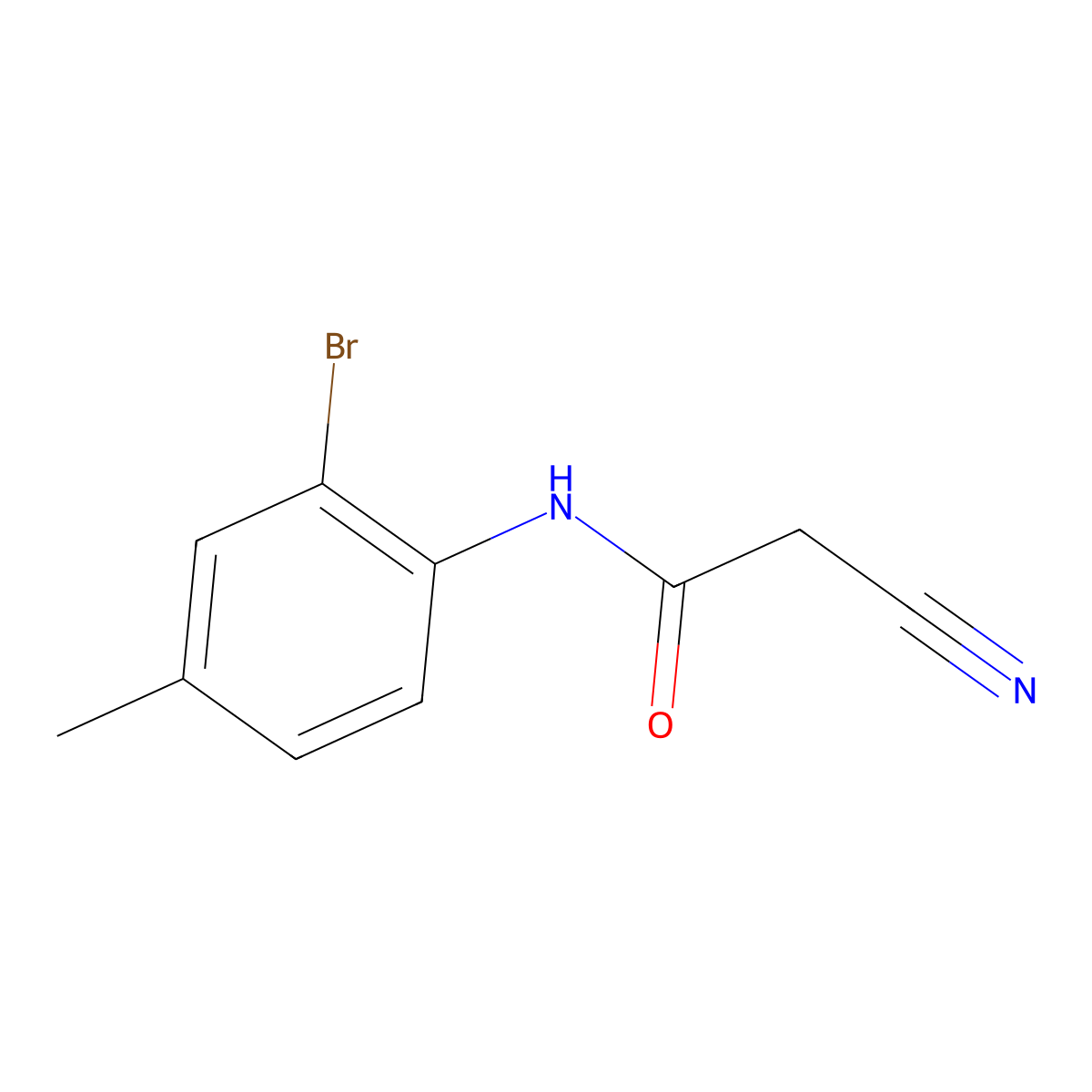 N-(2-bromo-4-methylphenyl)-2-cyanoacetamide molecular structure, CAS 1016863-54-9
