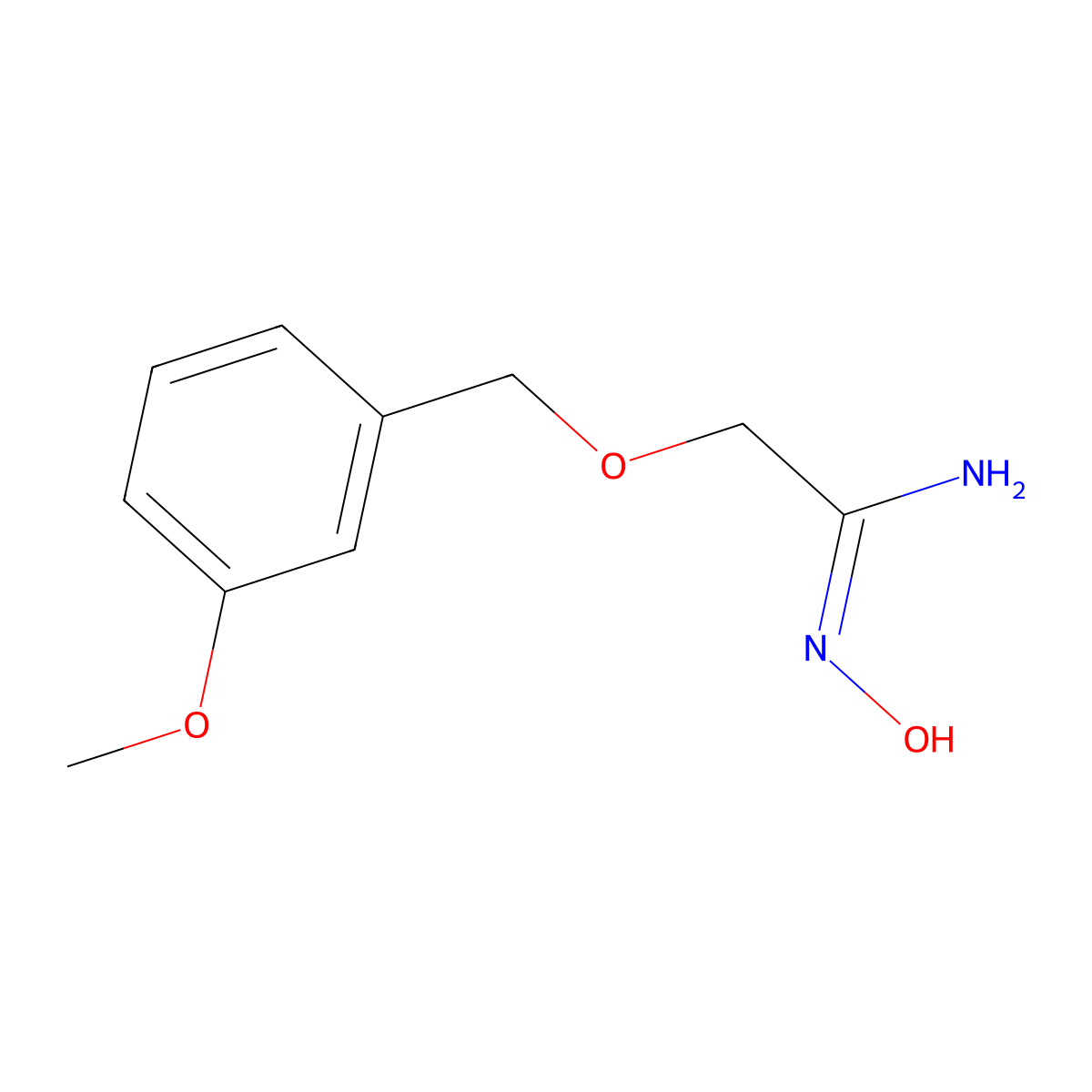 N'-hydroxy-2-[(3-methoxyphenyl)methoxy]ethanimidamide molecular structure, CAS 1016864-21-3