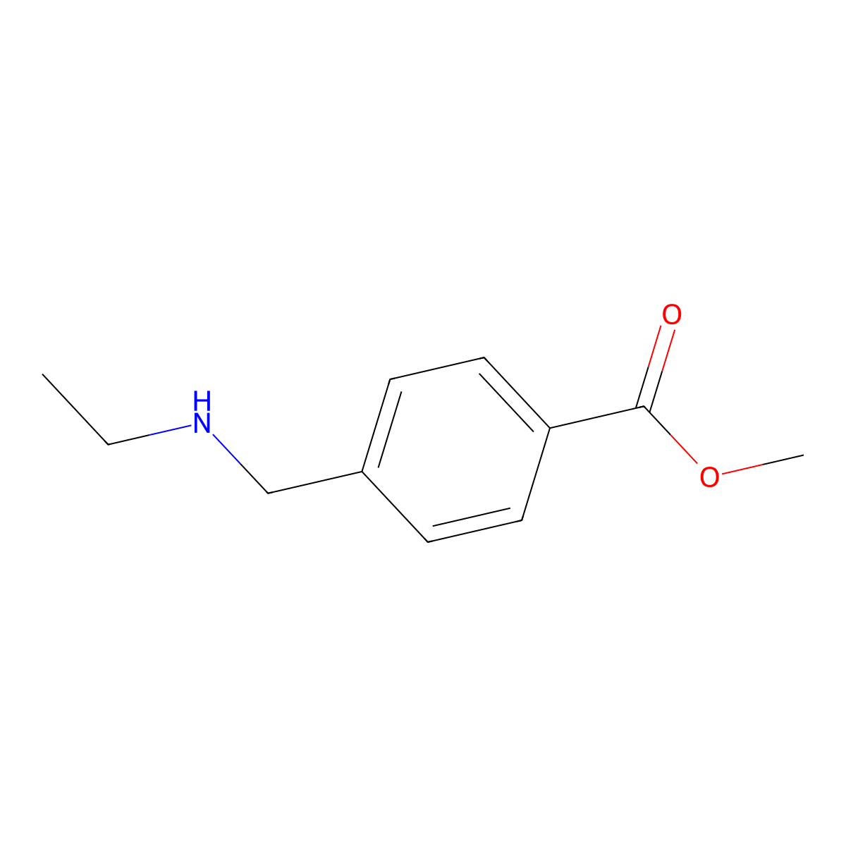 Methyl 4-[(ethylamino)methyl]benzoate molecular structure, CAS 1016864-55-3