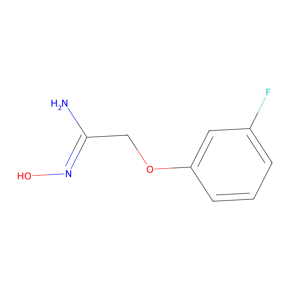 2-(3-fluorophenoxy)-N'-hydroxyethanimidamide molecular structure, CAS 1016865-07-8