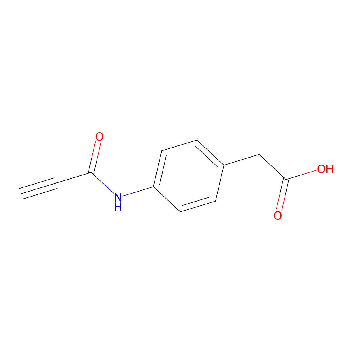 2-[4-(Prop-2-ynamido)phenyl]acetic acid molecular structure, CAS 1016865-10-3