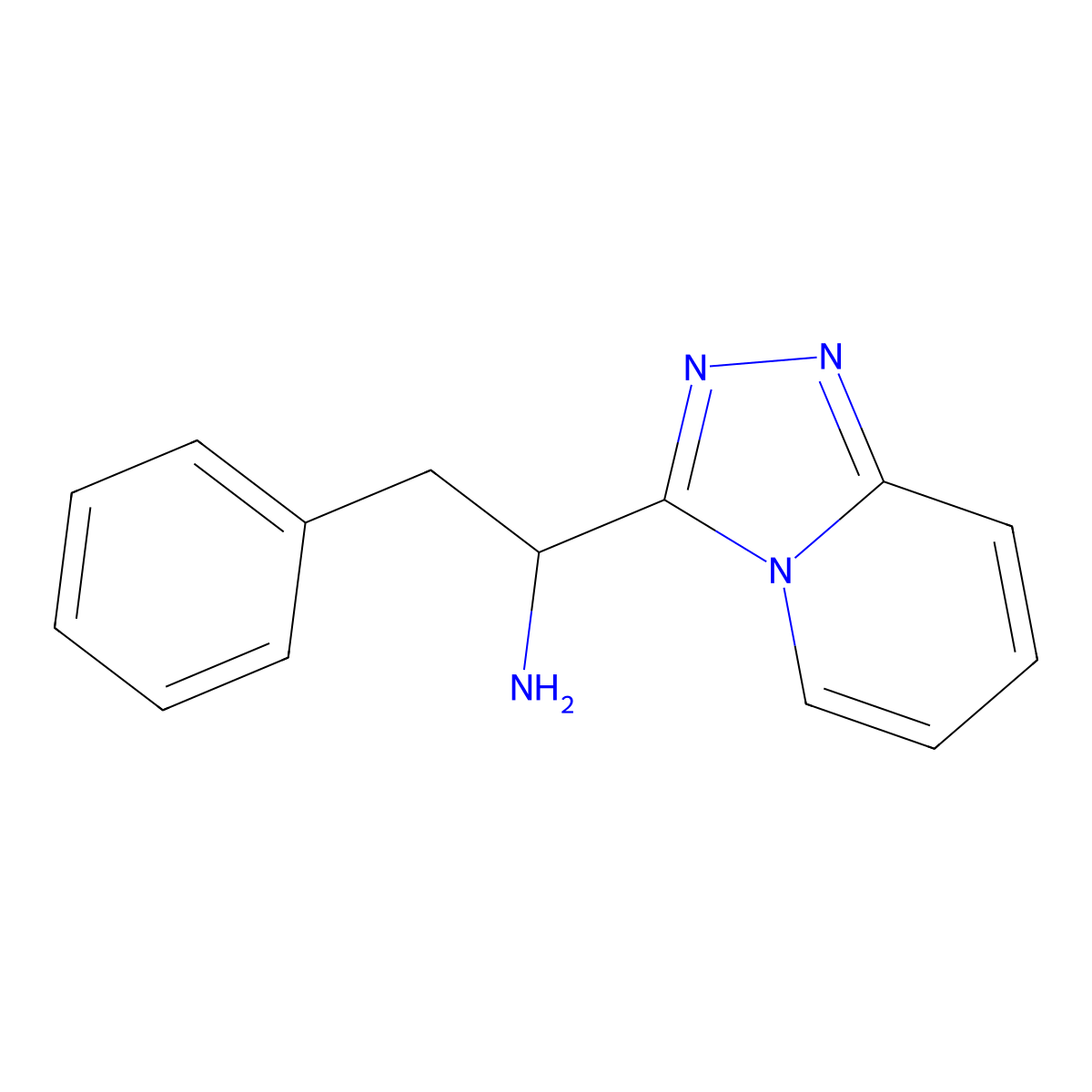 2-Phenyl-1-([1,2,4]triazolo[4,3-a]pyridin-3-yl)ethanamine molecular structure, CAS 1016865-29-4