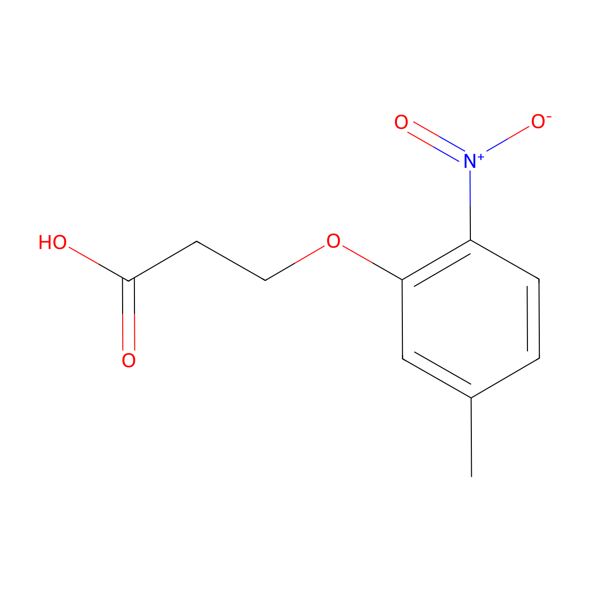 3-(5-Methyl-2-nitrophenoxy)propanoic acid molecular structure, CAS 1016865-66-9