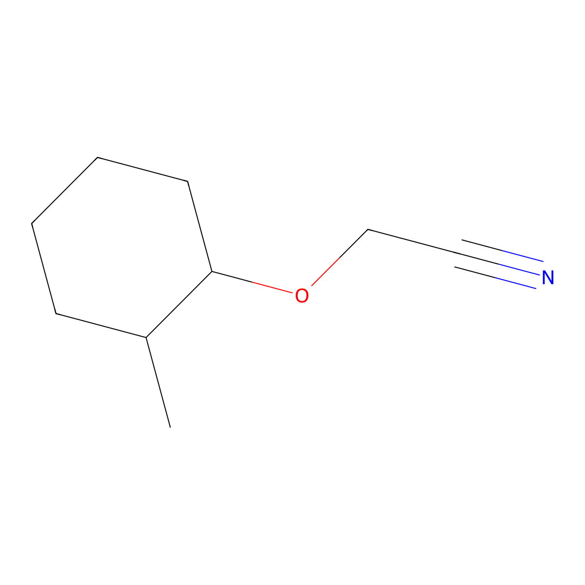 2-[(2-Methylcyclohexyl)oxy]acetonitrile molecular structure, CAS 1016866-31-1