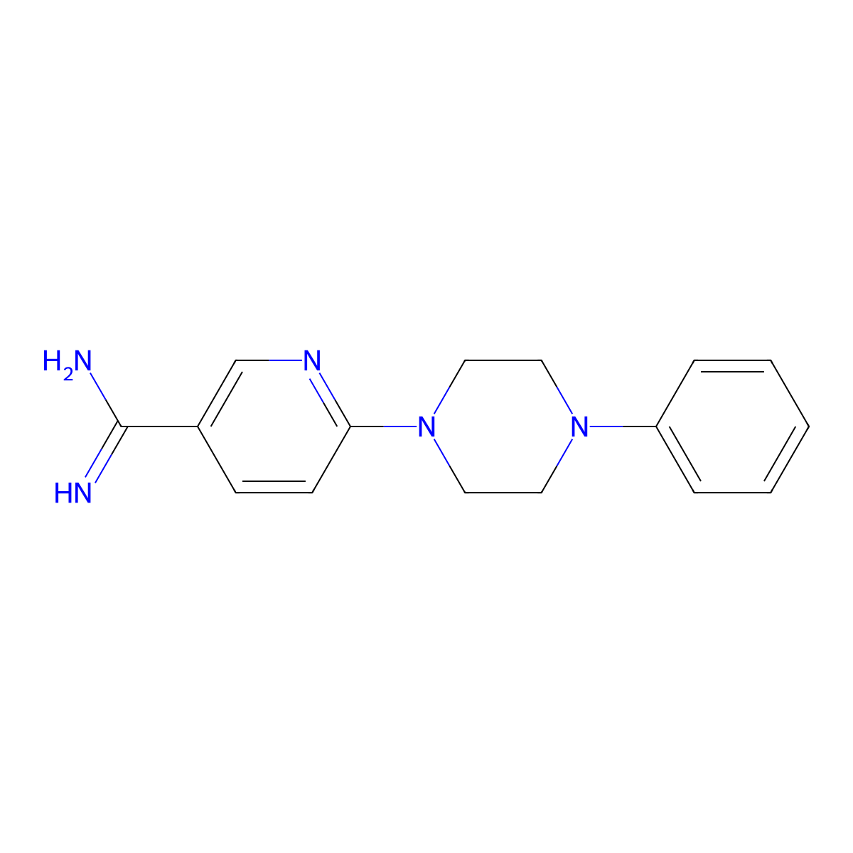 6-(4-Phenylpiperazin-1-yl)nicotinimidamide molecular structure, CAS 1016866-61-7