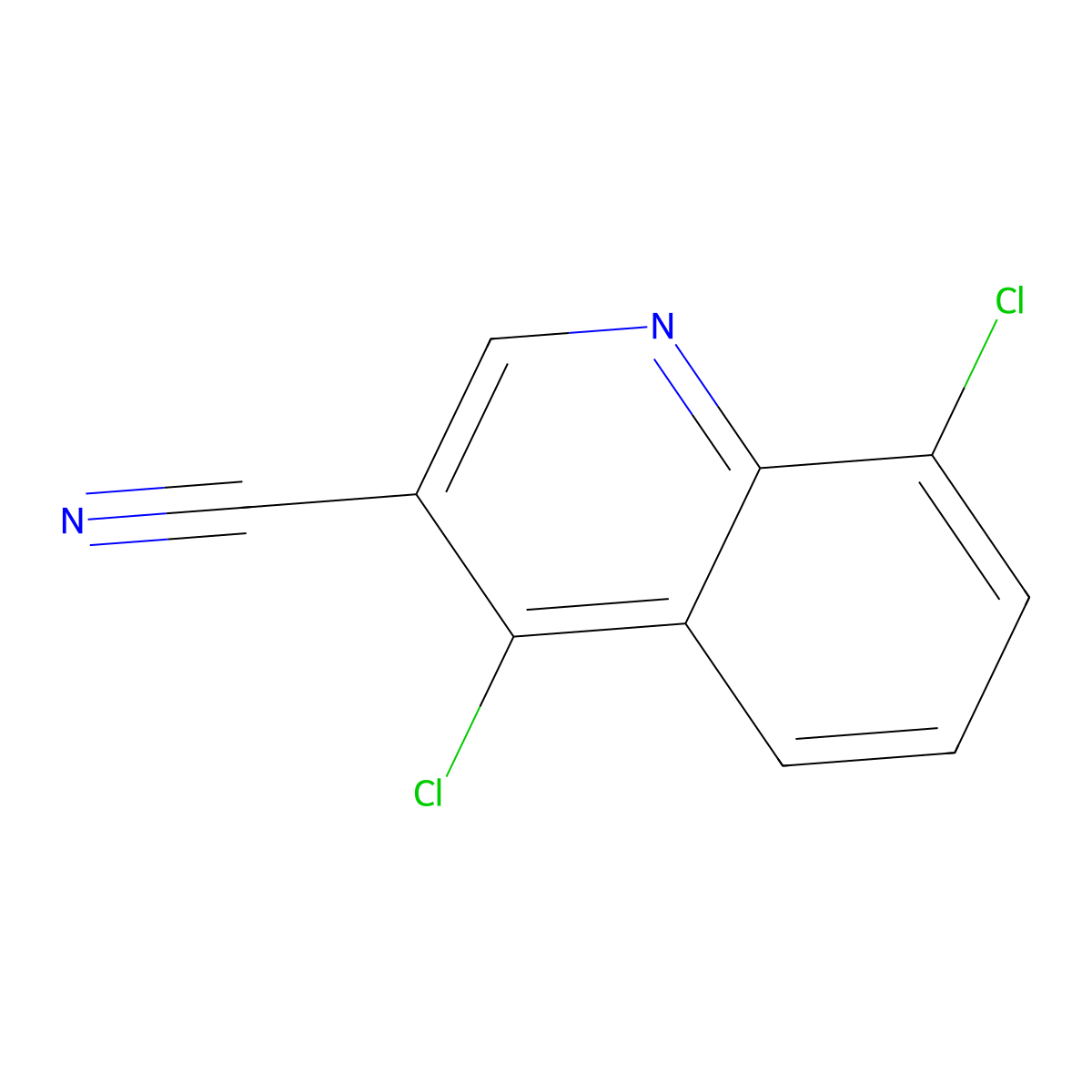 4,8-Dichloroquinoline-3-carbonitrile molecular structure, CAS 1016867-23-4