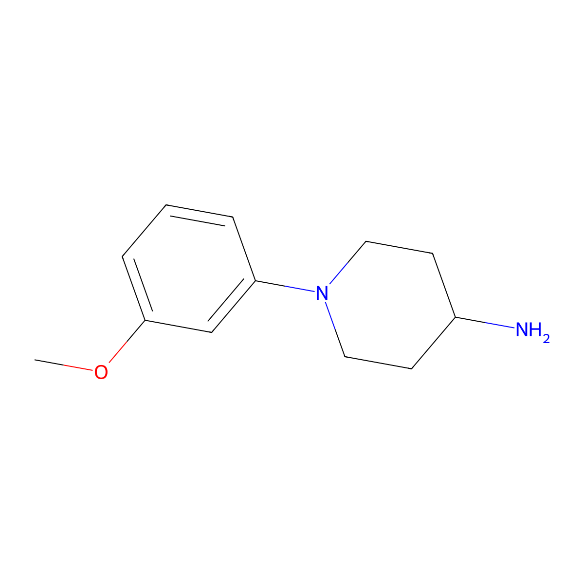1-(3-Methoxyphenyl)piperidin-4-amine molecular structure, CAS 1016867-25-6